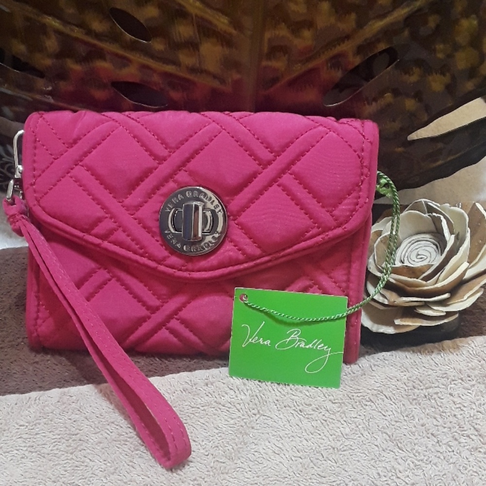 Vera Bradley Pink Wallet/Wristlet. Size: OS.